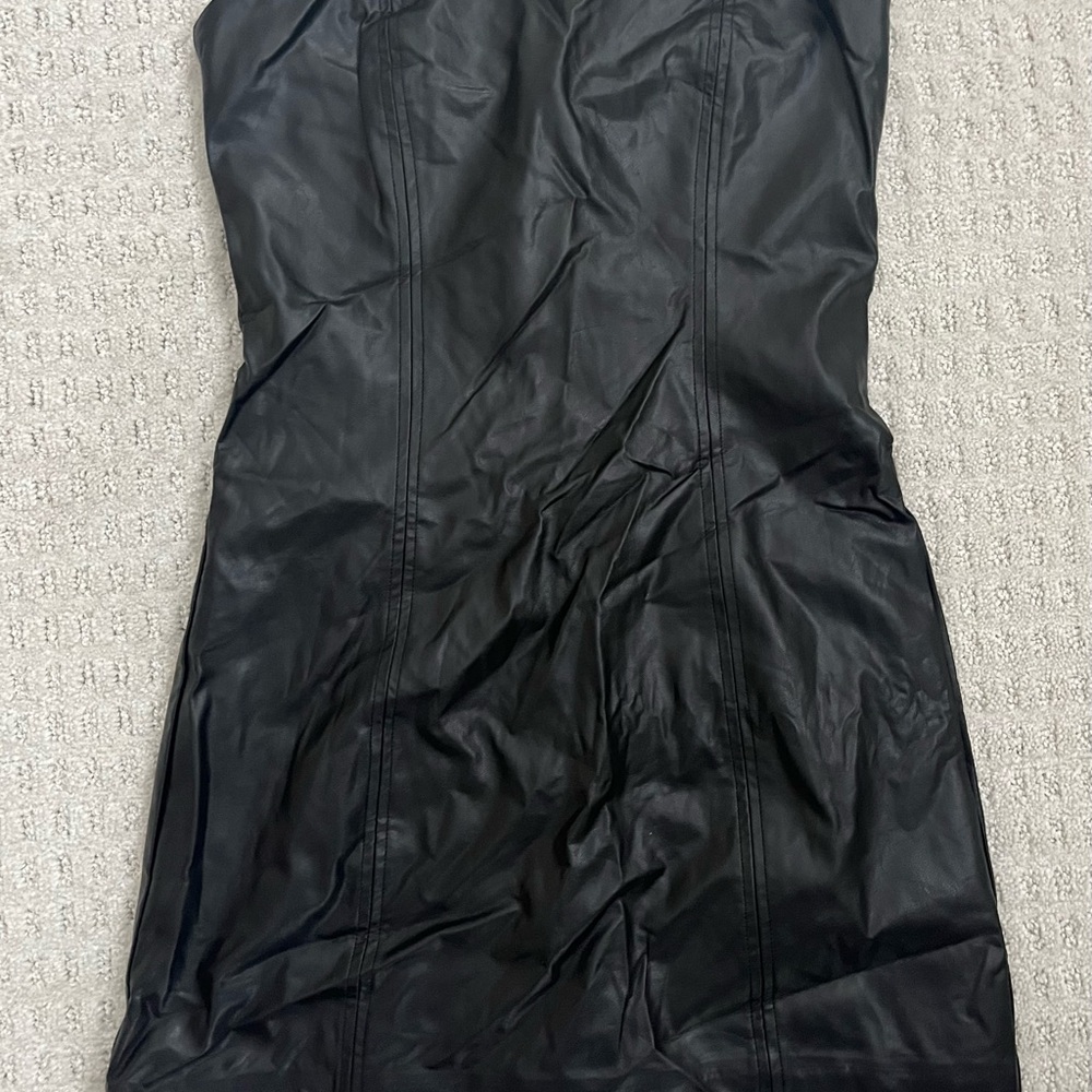 Cotton Candy Black Faux Leather Apparel